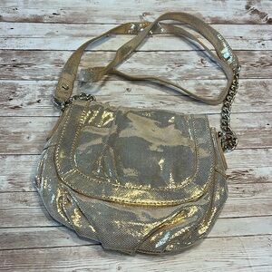 Corso Como Gold Mini Shoulder Handbag Purse Cross Body Mini Bag  Genuine leather